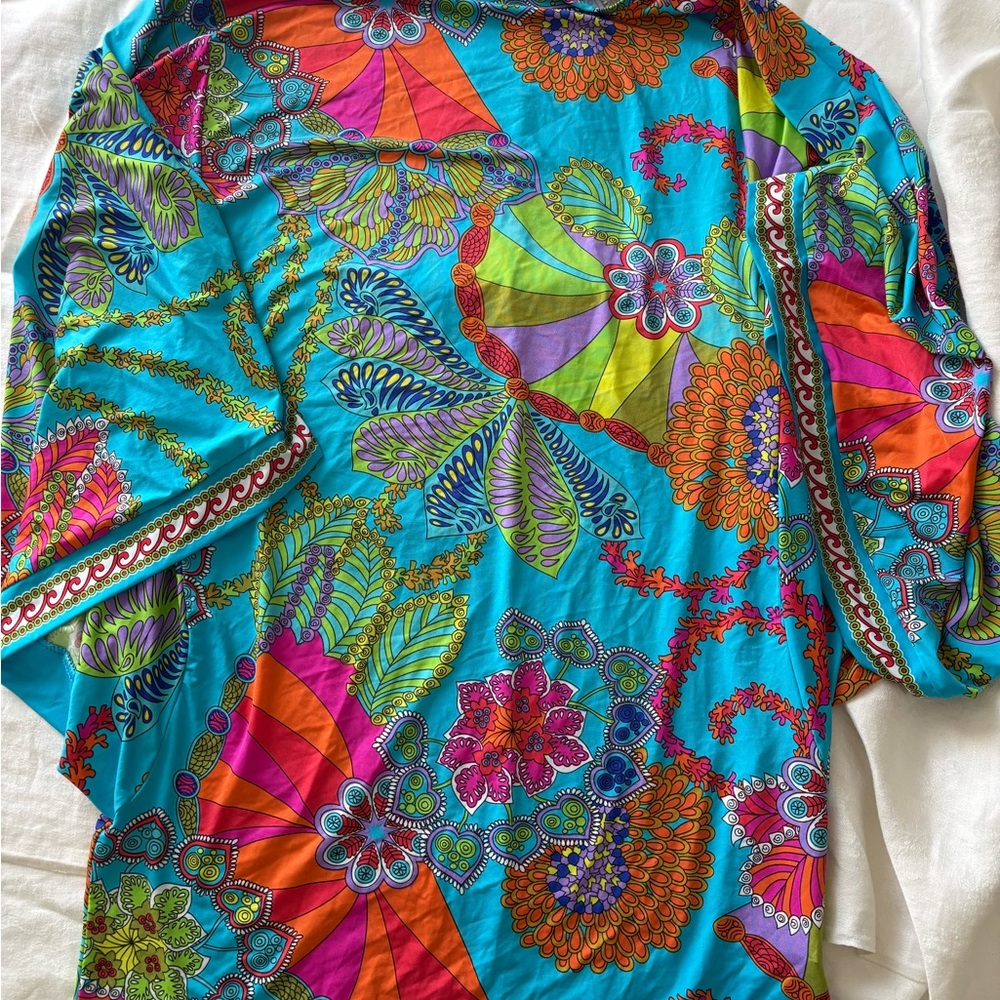 Trina Turk Colorful Floral Blouse